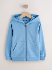 أزرق فاتح - هودي سادة بسحاب كامل (3-16 سنة) - صورة 1 من 4