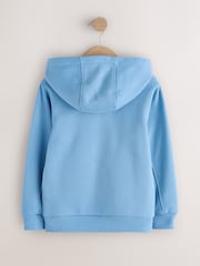 أزرق فاتح - هودي سادة بسحاب كامل (3-16 سنة) - صورة 2 من 4