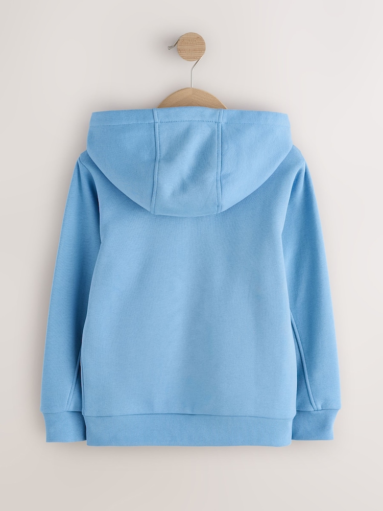 أزرق فاتح - هودي سادة بسحاب كامل (3-16 سنة) - صورة 2 من 4