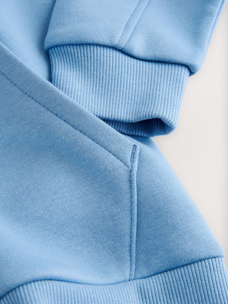 أزرق فاتح - هودي سادة بسحاب كامل (3-16 سنة) - صورة 4 من 4