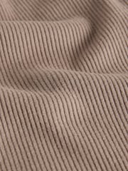 The Set 2 Pack Soft Rib Funnel Neck Quater Zip Long Sleeve Jumper Chocolate Brown/Oat Marl - Image 4 of 5