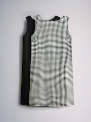 The Set 2 Pack Scoop Back Mini Dresses With Linen Gingham/Black - Image 1 of 5