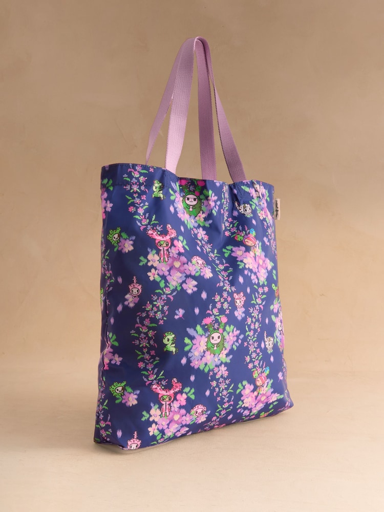 Cath Kidston Navy Toki Doki Foldaway Tote - Image 1 of 3