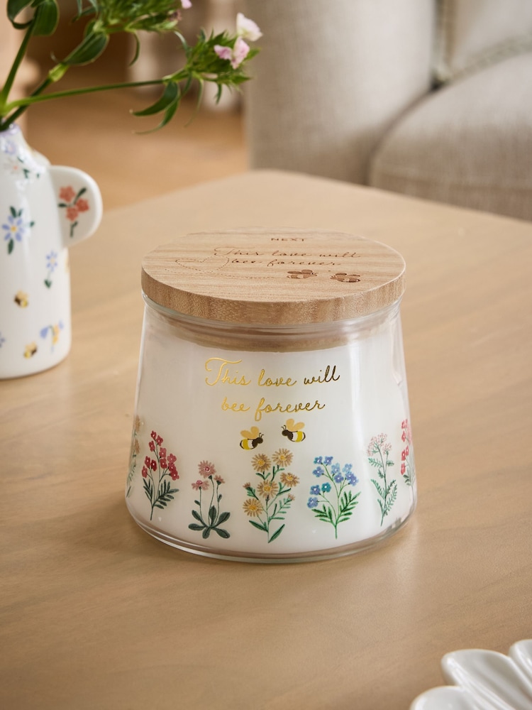 Pastel Floral Love Bee Candle - Image 2 of 4