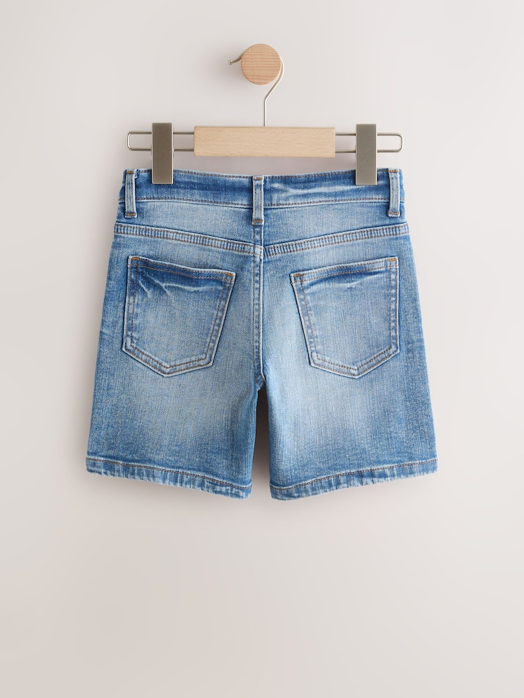 Mid Blue Single Denim Shorts (3-16yrs) - Image 2 of 4