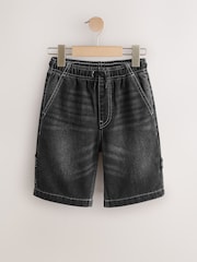 Black Carpenter Denim Shorts (3-16yrs) - Image 5 of 8