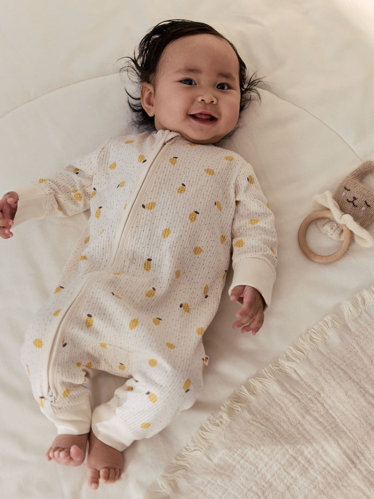 Yellow Baby Sleepsuits 3 Pack (0mths-3yrs) - Image 2 of 16