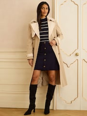 Love & Roses Navy Short Sleeve Knitted Mini Dress - Image 3 of 4