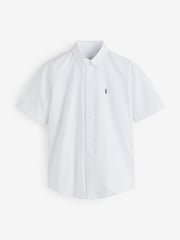 White Short Sleeve Regular Fit Oxford Shirt - Image 1 of 1