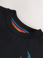 Paul Smith Junior Graphic Black T-Shirt and Shorts Set - Image 6 of 7