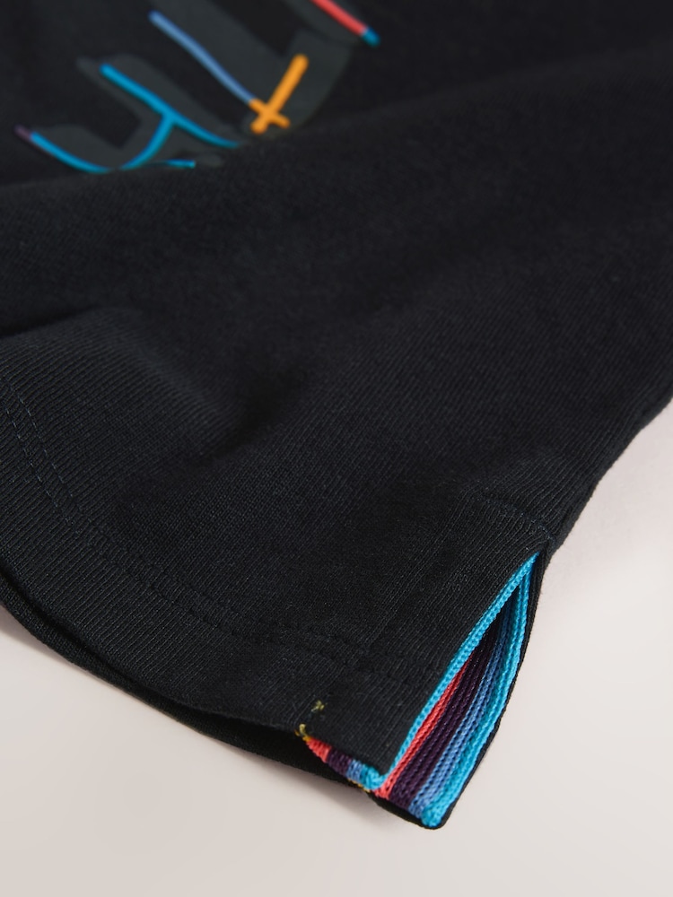 Paul Smith Junior Graphic Black T-Shirt and Shorts Set - Image 7 of 7