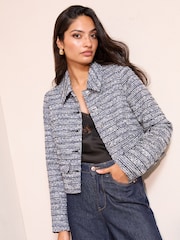 Friends Like These Blue Boucle Trophy Jacket - Image 2 of 4