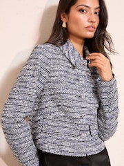 Friends Like These Blue Boucle Trophy Jacket - Image 3 of 4