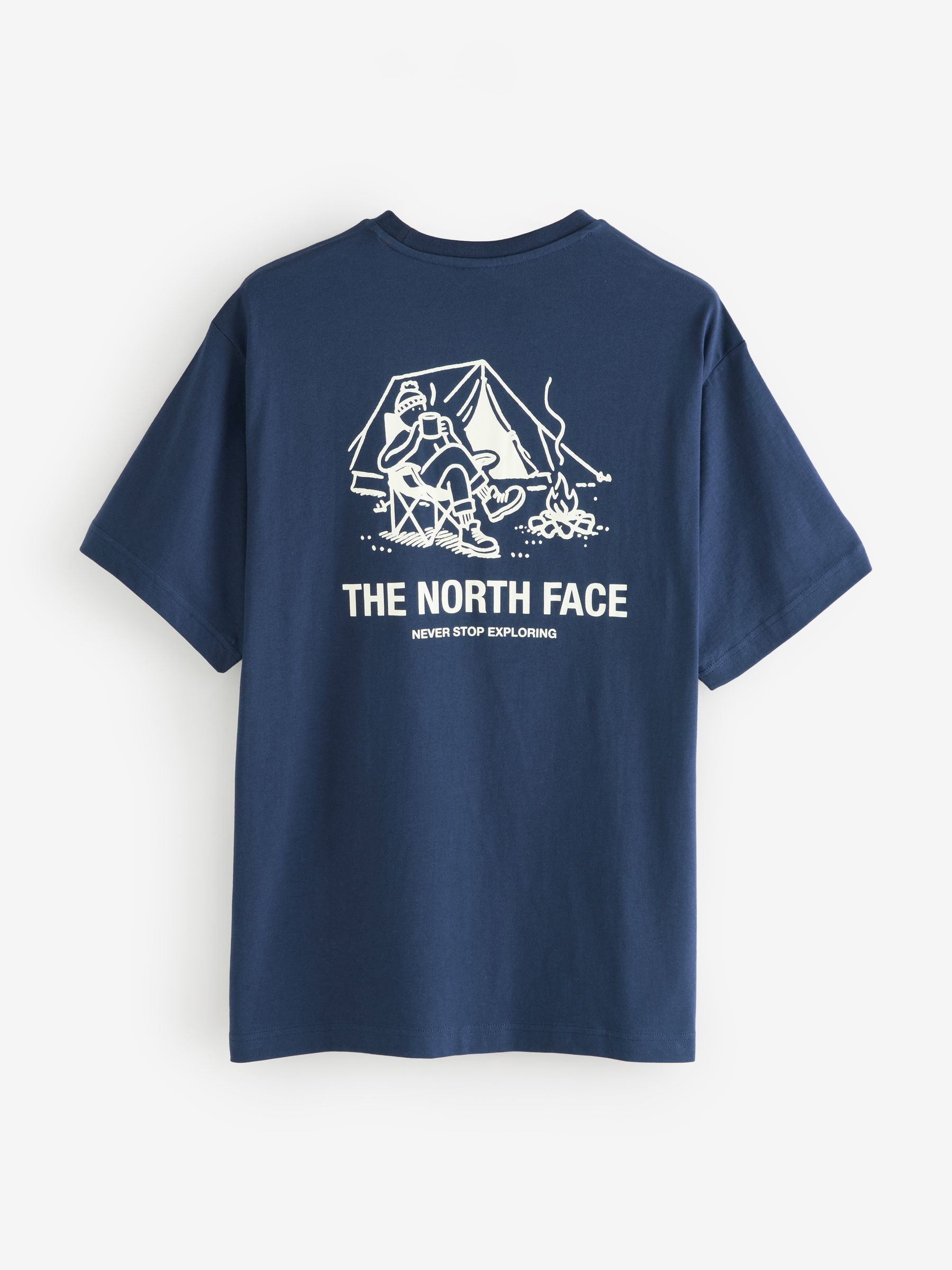 Buy The North Face Blue Campfire Back Print T-Shirt from Next USA