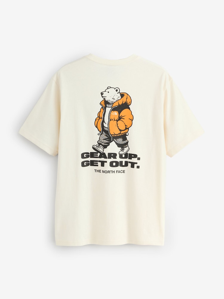 The North Face Cream The North Face Street Bear Back Print T-Shirt - Image 2 of 2