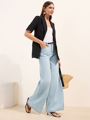 Friends Like These Black Short Sleeve Blazer - Image 3 of 4