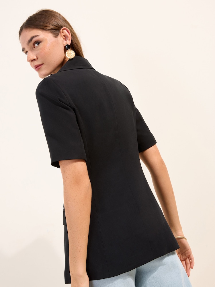 Friends Like These Black Short Sleeve Blazer - Image 4 of 4