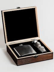 Selbrae House Brown silver Highland Cow Hip Flask & Cup Set - Image 3 of 4