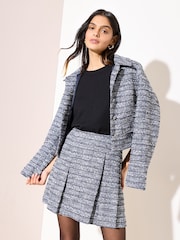 Friends Like These Boucle Pleated Mini Skirt - Imagen 3 de 4