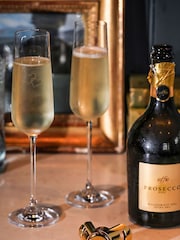 Selbrae House Set of 2 Clear Hearts Champagne Flutes - Image 1 of 4