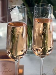 Selbrae House Set of 2 Clear Hearts Champagne Flutes - Image 2 of 4