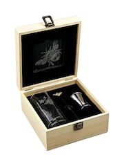 Selbrae House Clear Silver Bee Highball Drinks Set - Image 3 of 3