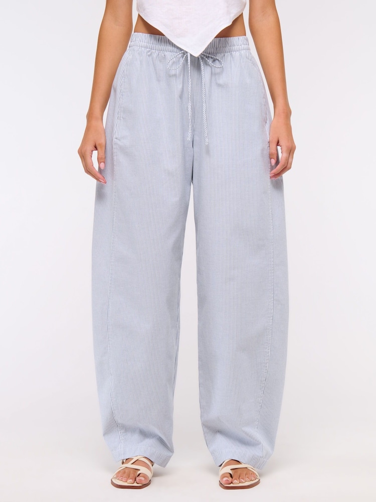 Calça Abercrombie & Fitch blue cintura mid barril - Imagem 1 de 5
