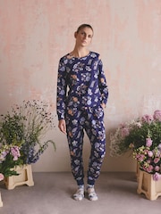 Cath Kidston Navy Cotton Twosie Pyjamas - Image 1 of 9