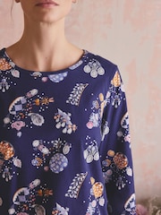 Cath Kidston Navy Cotton Twosie Pyjamas - Image 3 of 9