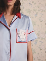 Cath Kidston Satin Button Through Pyjamas - Imaginea 6 din 13