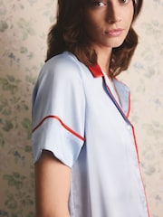 Cath Kidston Satin Button Through Pyjamas - Imaginea 7 din 13