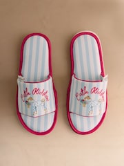 Cath Kidston Blue Stanley Open Toe Slider Slippers - Image 1 of 6