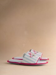 Cath Kidston Blue Stanley Open Toe Slider Slippers - Image 2 of 6