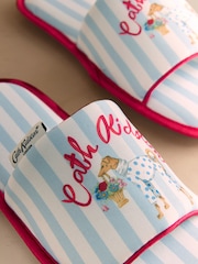 Cath Kidston Blue Stanley Open Toe Slider Slippers - Image 4 of 6