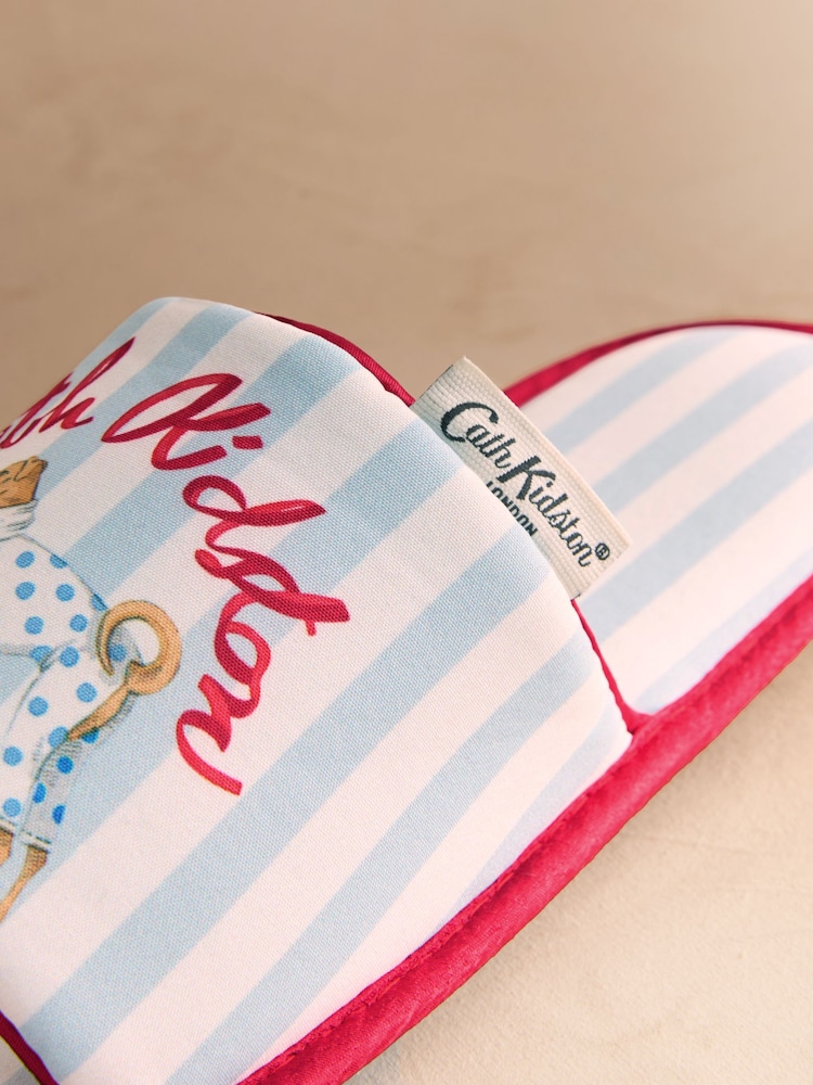 Cath Kidston Blue Stanley Open Toe Slider Slippers - Image 6 of 6