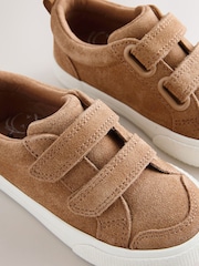 Brown Suede Standard Fit (F) Two Strap Touch Fastening Trainers - Image 3 of 5