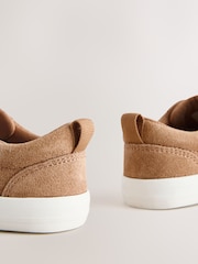 Brown Suede Standard Fit (F) Two Strap Touch Fastening Trainers - Image 4 of 5