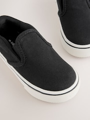 Black Standard Fit (F) Slip On Trainers - Image 3 of 5
