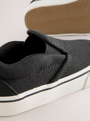 Black Standard Fit (F) Slip On Trainers - Image 4 of 5