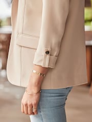 Sosandar Natural Roll Sleeve Blazer - Image 4 of 5