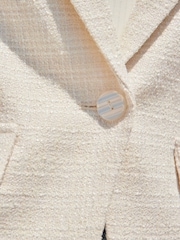 Sosandar Natural Boucle Blazer With Pearlescent Button - Image 5 of 5