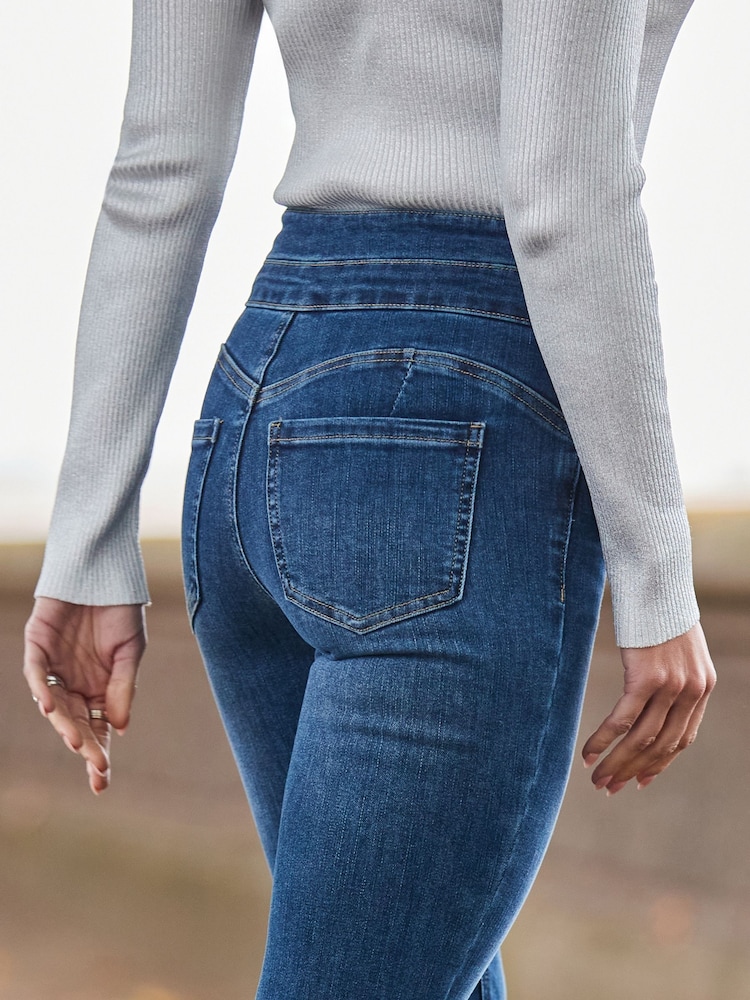Sosandar Blue Slim Leg Contour Waist Jeans - Image 2 of 4