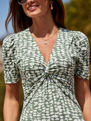 Blusa com estampa geométrica de bolinhas Sosandar Twist Front - Imagem 4 de 5