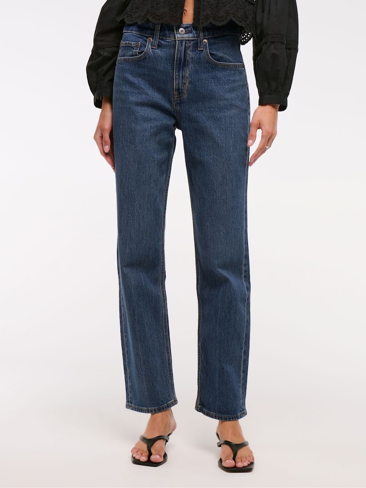 Abercrombie & Fitch High Rise Vintage Straight Jeans - Imagem 1 de 7
