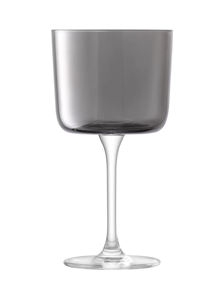 LSA International Set of 2 Grey Lunar Wine Glasses 250ml - Image 2 of 4 LSA International Set of 2 Grey Lunar Wine Glasses 250ml - Image 2 of 4