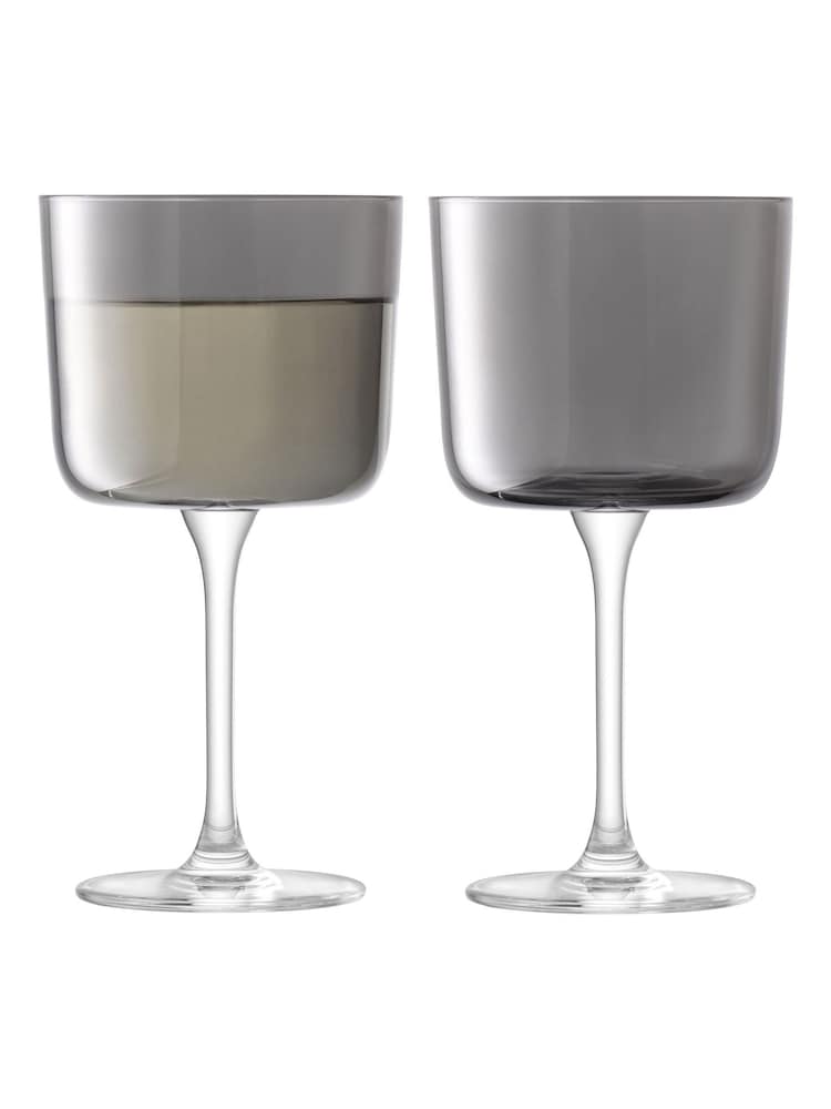 LSA International Set of 2 Grey Lunar Wine Glasses 250ml - Image 4 of 4 LSA International Set of 2 Grey Lunar Wine Glasses 250ml - Image 4 of 4