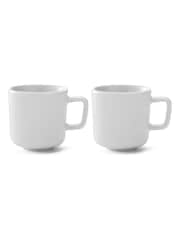LSA International Set of 2 White Collective Espresso Cups 75ml - Image 2 of 4
