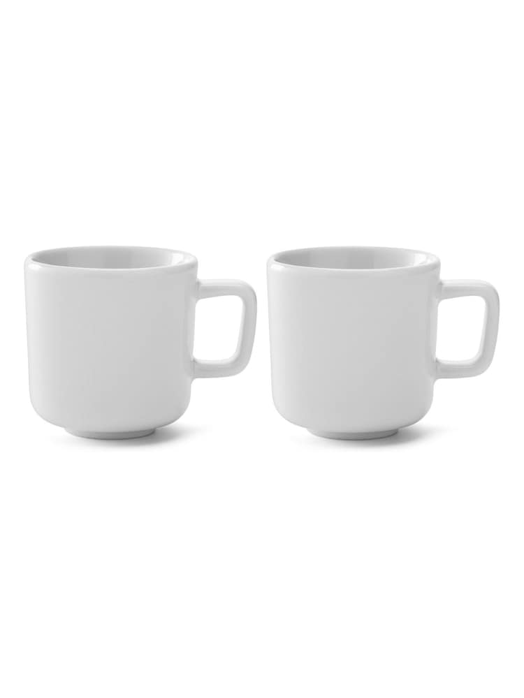 LSA International Set of 2 White Collective Espresso Cups 75ml - Image 2 of 4