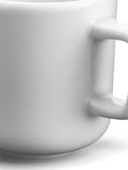 LSA International Set of 2 White Collective Espresso Cups 75ml - Image 3 of 4