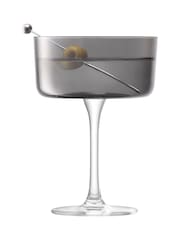 LSA International Set of 2 Grey Lunar Champagne and Cocktail Glasses 230ml - Image 3 of 4
